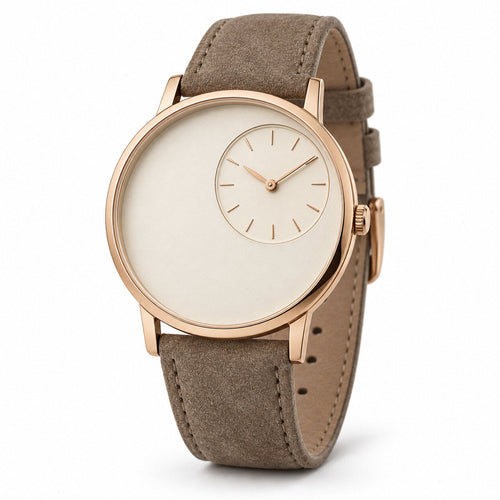 Cavendish Offset Dial Textured Strap Watch