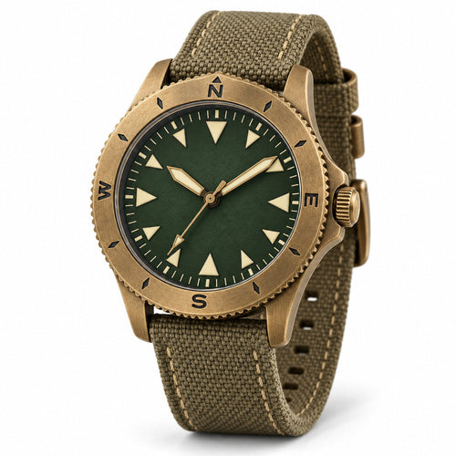 Dunstan Compass Style Bezel Canvas Watch